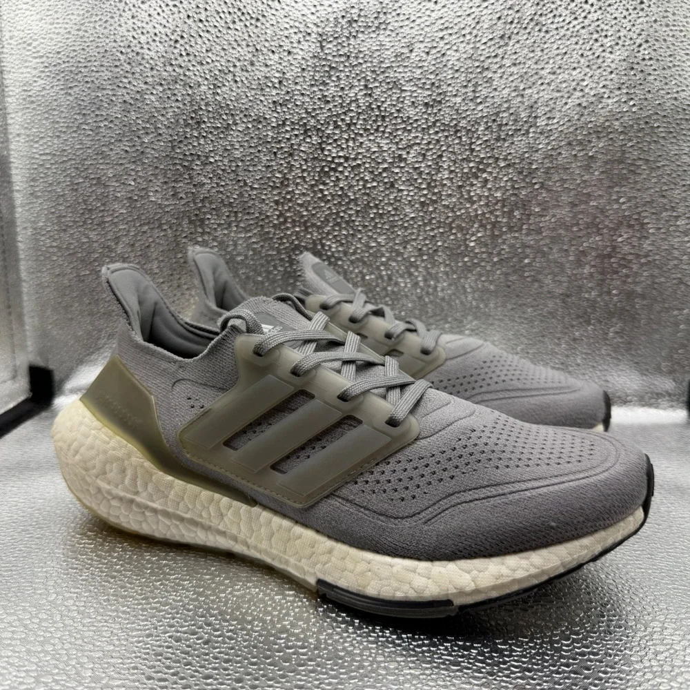 Size 7.5 Adidas Ultraboost 21 Running Shoes Mens Grey Good FY0381 Sneaker